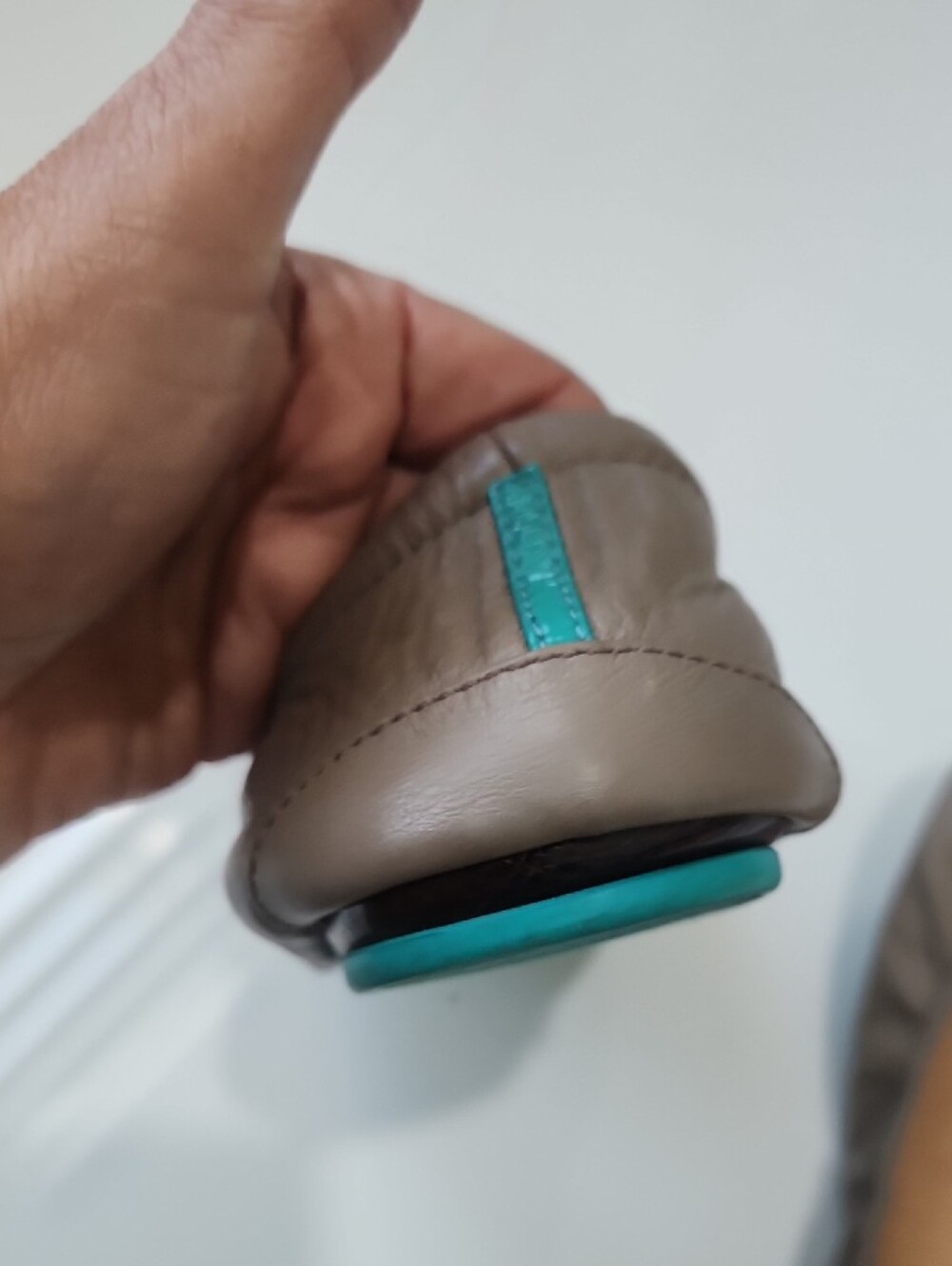 Tieks Taupe Leather Ballet Flats - Picture 7 of 14